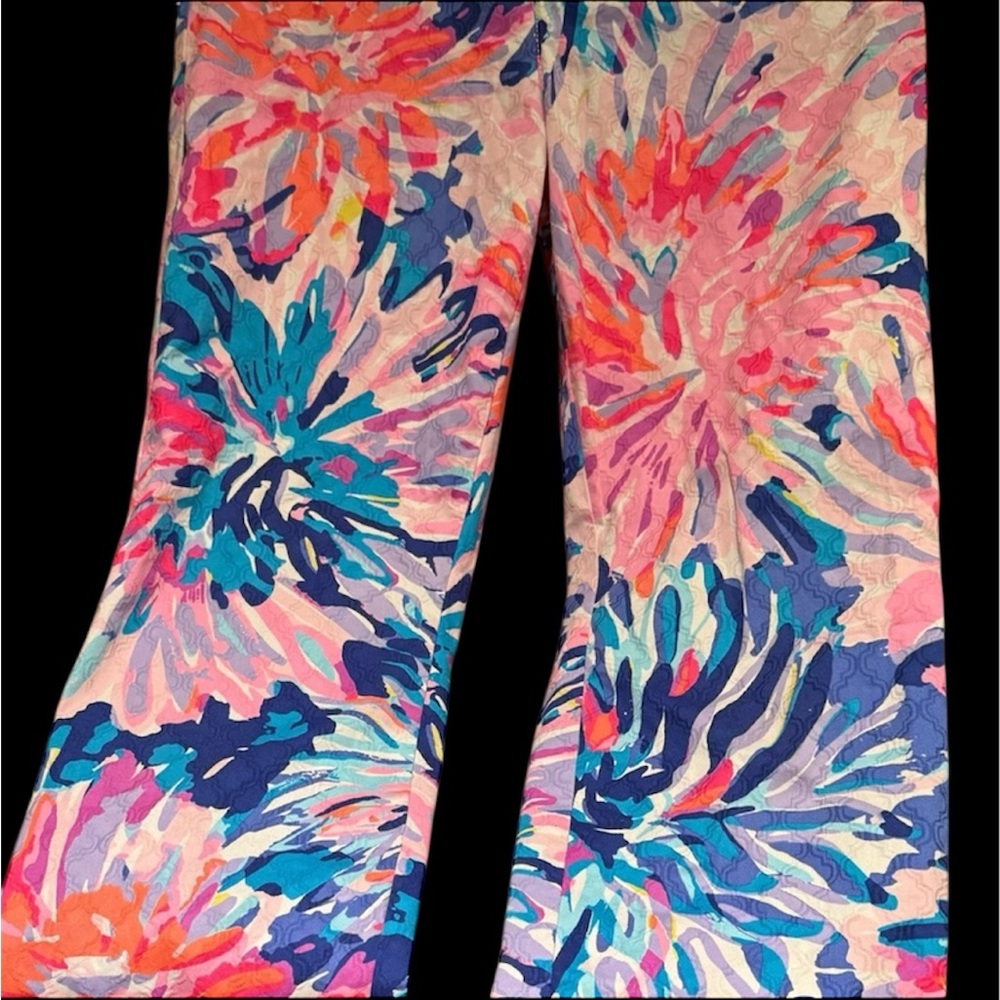 Lilly Pulitzer Size 10 Multicolor Floral Print Pants – Vibrant Resort Styles